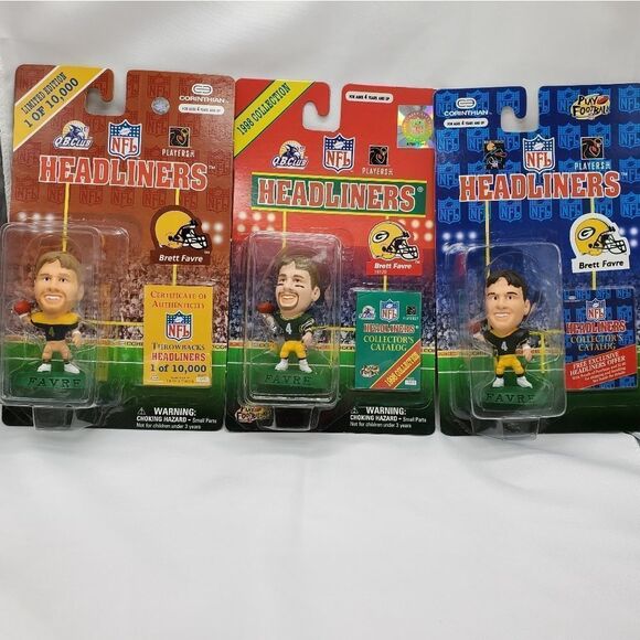 💙NIB Vintage Trio Brett Favre Headliners Limited Edition - Picture 1 of 3